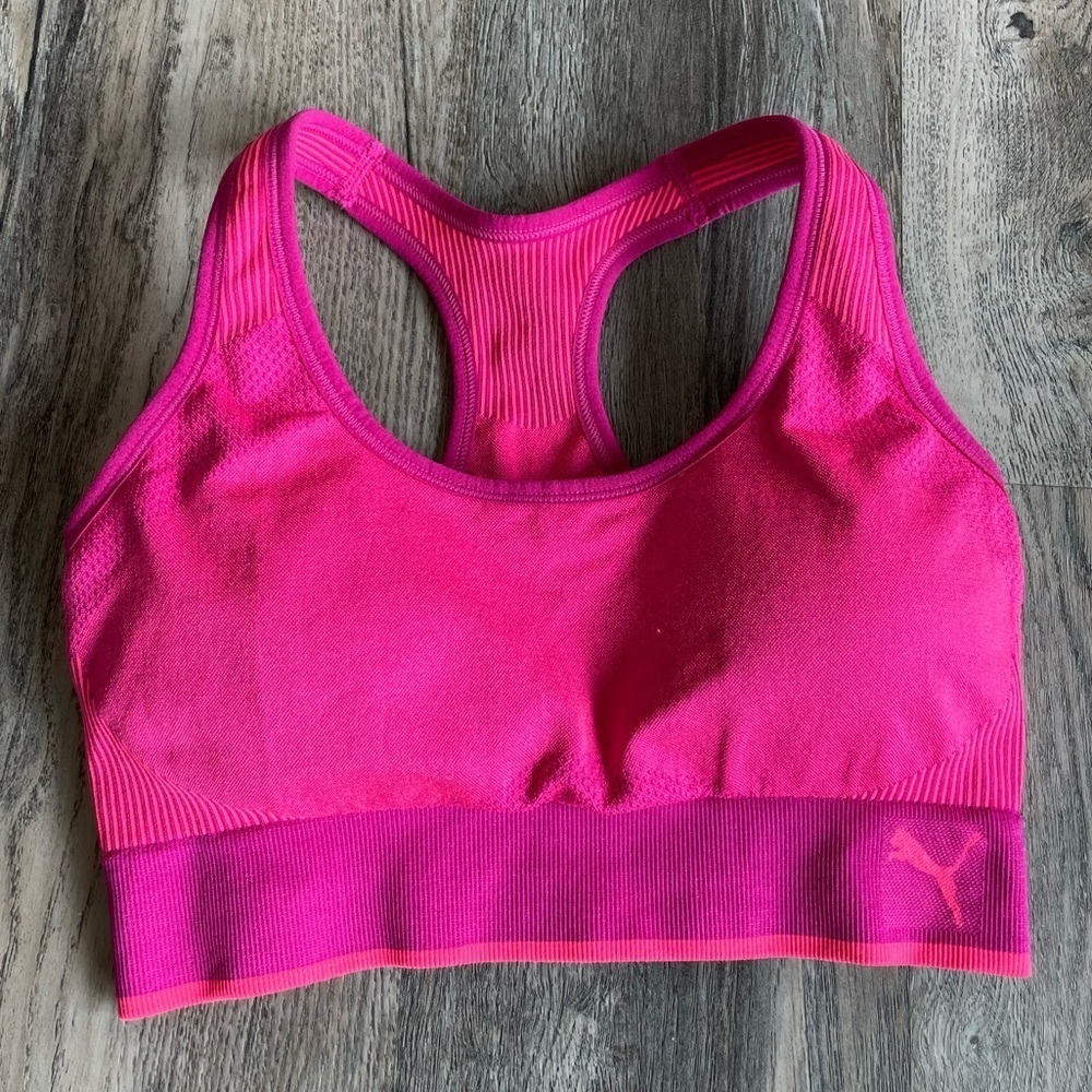 Puma Pink and Purple Sports Bra, size medium